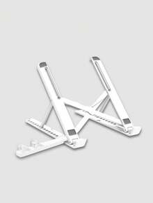 1 件黑色可折叠便携式笔记本电脑、平板电脑、智能手机支架，带可扩展手机支架和可调节冷却器支架