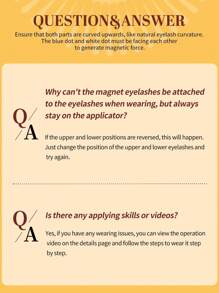 1 par de pestañas magnéticas de aspecto natural, 1 par de pestañas magnéticas reutilizables con aplicador, kit de pestañas magnéticas sin necesidad de pegamento, fácil de poner y quitar, pestañas postizas