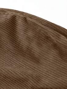 Men's Corduroy Straight-Leg Pants, Comfortable Casual Loose Solid Color Versatile Trousers For Spring & Autumn