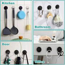 2pcs Strong Waterproof Bathroom Hook, Punch-Free And Traceless Load-Bearing Hook, Strong Adhesive Hook, Detachable, Waterproof, Rust-Proof, Suitable For Clothes, Hats, Tableware, Shoes, Accessories, Kitchen Utensils, Bags, Suitable For Kitchen, Bathroom, Living Room, Bedroom, Wall Hanging Multi-Function Hanging Storage Rack, Suitable For Family Room, Wall, Door, Cabinet