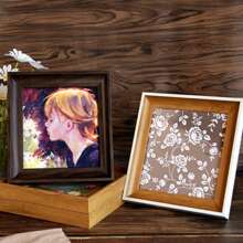 1/3/5/10pcs Customizable Slanted Edge Wooden Photo Frames, Vintage Frame, Fits 5"X 6" Photos, Tabletop Display, Home Decor, Lovely & Delicate. Personalized Gift, Couple Photo, Holiday/Birthday Gift.