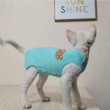 Lightweight Summer 4-Leg Breathable Fresh Sphynx Hairless Cat Clothes, Prevent Scratching Full Body Coverage