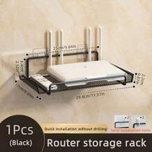 白色PVC材质壁挂式收纳架，路由器收纳架，盒式壁挂式WiFi路由器架，悬浮式壁挂架，四季皆宜的家居装饰，适用于放置家用机顶盒/路由器/游戏机/遥控器/投影仪/装饰品/小型盆栽/香薰机等小物件，室内装饰 - 白色 - 查看 14