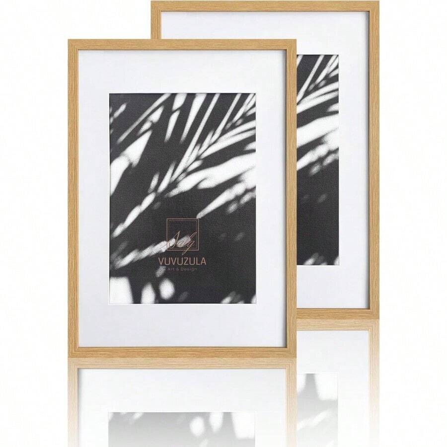 A2 Frame Oak Picture Frames A2 Oak Frame A2 Photo Poster Frame With A3 Mount Set Of 2 With Perspex Glass - Oak - View 1