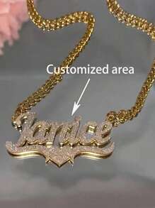 1pc Personalized Women's Fashion Letter Necklace, Matte Finish, Stainless Steel Material, Basic Minimalist Style, English Name Pendant Jewelry, Mother's Day Gift, Birthday Gift, Suitable For Daily Wear,School Supplies,Back To School,School Gift,For Office,For School,For Classroom,For Teacher Gifts,For University,For Colleague,For Dorm Rooms,For Teacher,For Boys And Girls,For Teenagers,Junior High School Students,Middle School Students,High School Senior High School Students,College Students,University Students,Freshman,Sophomore,Underclassmen
