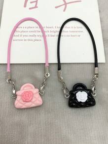 1pc First And Second Generation Pendant Dolls, Elegant And Fashionable Small Sachet Accessories, Mini Model Simulation Camellia Creative Fashion Luxury Bag Keychain Pendant Bag Hanging Accessories, Fashionable Holiday Gifts