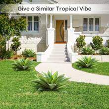 1/2 Stücke künstliche Agave Pflanze Deko UV-beständig tropische Sukkulente grüne Pflanze Frühling Sommer Kunstblumen für Garten, Balkon, Innenhof, Veranda, Küche, Esszimmer, Esstisch, Büro Heimdekoration