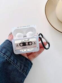 1 件磁带字母印花波浪纹理耳机盒带挂钩，兼容 Apple 蓝牙耳机（不含耳机） - 彩色 - 查看 6