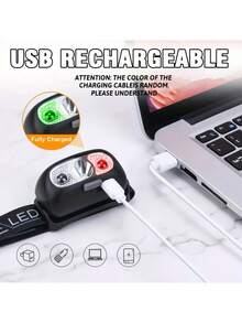 Đèn đội đầu cảm biến sạc USB - Siêu nhẹ, Đèn pin LED di động, Thiết kế công tắc kép, Cảm biến cử chỉ tay, Thích hợp cho đi bộ đường dài, cắm trại, câu cá, chạy bộ, săn bắn, đồ dùng cắm trại | Đèn đội đầu có thể điều chỉnh | Đèn pha bền - Nhiều màu - Xem 8