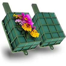 Shelled Floral Mud Wall Hanging Green Foam, Can Be Hung For Flower Arrangement, For Weddings, Exhibitions And Garden Decorations Soft And Odorless Foam, Suitable For Flower Arrangement Supplies, Crafts, Weddings, Birthdays And Various Occasions - Green 23*8.5cm - View 2