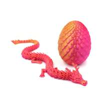 A Set Of 3D Printed Dragons And Surprise Eggs With Movable Joints - Colorful Collection Of Home Office Decorative Desktop Ornaments, Suitable For Various Room Decoration Statues, Suitable For Halloween, Christmas And Thanksgiving Gifts
