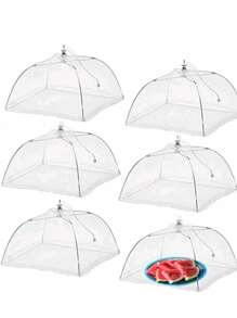 1Pc, Large Foldable Food CoverAnti-Fly Kitchen & Outdoor Camping Mesh Tent
