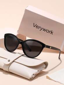 Verywork 1pc Cat Eye TAC Lenses Elegant Ins Style New Vintage Sweet Brand Design Women Fashion Eyeglasses For Driving Shopping Golf Tropical Beach Vacay Street Snap Fashion Accessories - Multicolor - View 3