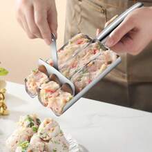 1 pezzo Strumento per formare le polpette, in acciaio inox 304, pressatrice per polpette manuale antiaderente, set per polpette e falafel in acciaio inox - antiaderente, utensile da cucina multifunzione per formare polpette, impasto e palline di riso sorbetto, dalla forma perfetta, strumenti per la cucina di casa