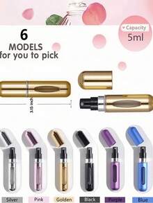 20 chiếc/12 chiếc/6 chiếc/5 chiếc/3 chiếc/1 chiếc Chai đựng nước hoa 5ml có thể nạp lại, Chai xịt nước hoa có thể nạp lại, Bình xịt nước hoa du lịch, Bình đựng chất lỏng rỗng nhỏ gọn di động, Đồ dùng thiết yếu khi đi du lịch, Túi đựng đồ du lịch đi biển, Kỳ nghỉ hè trở lại trường (Màu ngẫu nhiên) - Nhiều màu - Xem 5