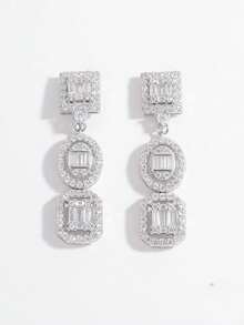 1 对优雅迷人的复古 925 纯银流苏耳环，彰显女性魅力的礼物