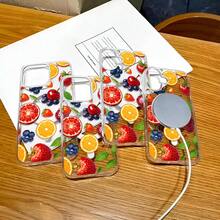 A Stylish Phone Case. Does Not Include Lanyard Or Stand. Strawberry Blueberry Fruit Print Pattern Premium Magnetic Phone Case. Compatible With 16e/16/15/14/13/12/11/ProMax/Pro/Plus/XSMax/XS/X, And Galaxy S22/S23/S24/S25/Plus/FE/Ultra. Fashionable Women's Summer Unique Transparent Cases. Shockproof, Drop-Proof, Ultra-Thin Design Acrylic+TPU Hard Back. Non-Yellowing Clear Protective Cover For Men, Women, And Girls. Protective Cases For [Unclear - Possibly "Pr" Or "Pr"]. - 清除 4 - 查看 11