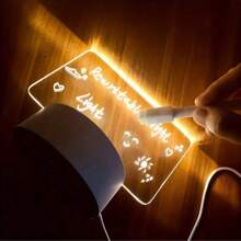 Moderne LED Nachricht-Display Nachtbeleuchtung - USB betriebene Acryl Schreibtischlampe, warmes Licht Dekor Geschenk für Schlafzimmer oder Büro, kreative beschreibbare Lichtfunktion, Schlafzimmer Nachtlicht | Moderne Nachtbeleuchtung | USB Leuchte, Zeichenbrett, Abschlussgeschenk, Einschulung