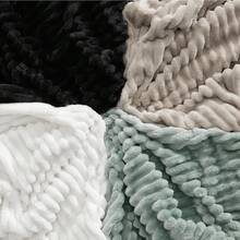 White Throw Blanket For Couch - GentleSoft Cozy Soft Blankets For Women, Cute Small Fleece Throws For Girls, Birthday Gifts For Women Mom, Fathers Day Decor Gifts, , 50x60 Inches - 黑色 - 查看 7