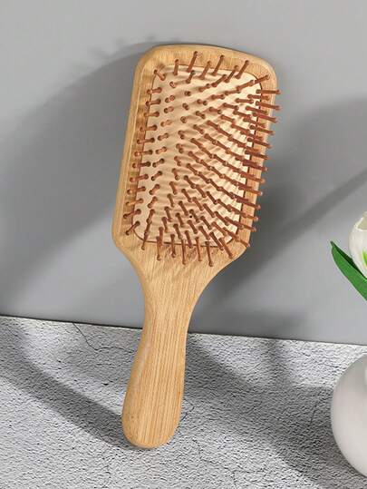 1 件方形软垫发刷，带手柄，按摩刷，男女通用人体工程学设计，对长发无损伤，家用橡胶软垫刷礼物，返校，旅行度假必需品，女士发饰，刷子，发刷，边缘刷，刷头发，梳子，梳头发，顺发刷，球刷，迷你发刷，发刷套装，木梳，发刷，发刷，刷子，梳子，光滑后刷，发刷，边缘刷，刷头发，发梳，发刷套装，梳头发，迷你发刷，顺发刷，发刷，头发，配饰，美发产品，美发工具，美发用品，护发，卷发刷，理发师，理发师配件，美发设备，旅行必需品，旅行必需品，发型，美发