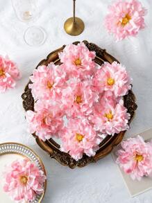 2Pcs Artificial Flower Heads Peony Faux Flower, 4.72" Silk Artificial Flower, Fake Peony Flowers Heads With Steams For Home Bedroom Kitchen Decor, Wedding Party Decorations, Indoor Outdoor Decor, Wedding Itesms, Mother's Day, Brithday, Gift, Spring Summer Decorations, Flores Artificiales Para Decorar