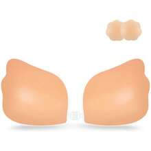 Sticky Adhesive Silicone Push Up Invisible Bra - Backless, Strapless For Women With Nipple Covershalloween - 淺裸 - 查看 6
