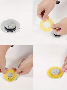 24pcs Kitchen & Bathroom Sink Hair Catcher Sponges, Drain Filter Cotton, Hair Stopper For Bathtub, Washbasin, Easy Installation And Cleaning, Effective Drainage, Minimalist Design, Suitable For Bathroom, Sink, Shower Drain, Tub & Shower