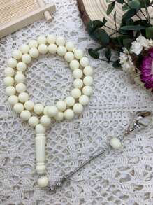 45pcs Acrylic Imitated Resin Shell Pendant Prayer Beads, Suitable For Daily Use Necklace, Bracelet, Tasbih