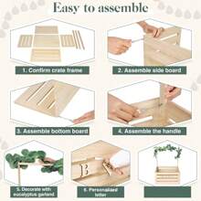 1 Stück Holz Baby Aufbewahrungsbox, handgefertigt, Montage erforderlich, Geschenkverpackung für Neugeborene Holz Aufbewahrungsbox, Holz Baby Zubehör Aufbewahrungsbox, Kleidung & Spielzeug Aufbewahrungskorb, tragbarer Haushalt Kinder Kleidung & Hut Organizer