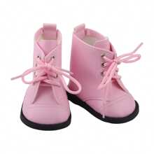 1 par de zapatos de muñeca, zapatos de muñeca con cordones de unicolor en miniatura, zapatos lindos en miniatura, adecuados para muñecas Reborn de 18 pulgadas, niños pequeños y niños mayores de 3 años, accesorios de muñeca, juego de roles, fiesta de vacaciones