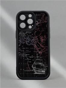 Funda de teléfono decorativa retro con diseños de horizonte, barco y coordenadas, compatible con iPhone 14, 14 Pro, 14 Pro Max, iPhone 13, 13 Pro, 13 Pro Max, iPhone 11, 11 Pro Max, iPhone 12, 12 Pro, 12 Pro Max, iPhone XR, iPhone 7/8, iPhone XS, iPhone 15, 15 Pro, 15 Pro Max, iPhone 16, 16 Pro, 16 Pro Max, Serie Redmi