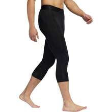 Aeroready Letter Fitness Training Tight Sweat-Wicking Seven-Quarter Pants Black Shorts Men - Multicolor - View 3