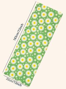 1 Stück Tischläufer mit Blumendruck für Frühling & Sommer | Gänseblümchen & Wildblumen Muster | Dekoration für den Esstisch