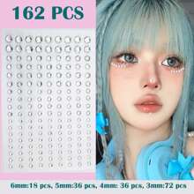 Self Adhesive Face Gems And Pearls For Makeup, Festival Jewels, Hair Gems, Rhinestone Stickers For Face, Eye, Makeup, Body