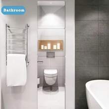 4 Packs Self Adhesive Acrylic Mirror, Mirror Tiles, Flexible Plastic Mirror Sheets Wall Stickers, Frameless Small Mirror, 3D Mirror Wall Tile, Self-Adhesive, Flexible Plastic Mirror, Full Body Mirror Tile, DIY Background Wall, Suitable For Wall Decoration Behind Doors, Bedrooms, Home Gyms, Bathrooms, Restaurants, And Home Walls Room Decor