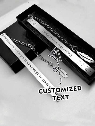 Personalized Stainless Steel Bookmark With Inspirational Message And Design - Customized Gift For Sister, Daughter And Friend For Birthday Or Party, Beautiful Bookmark,School Supplies,Back To School,Office & School Supplies,Xmas Decoration,Suitable For Customized Work Card Holders,Festive Calendar