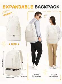 Mochila Escolar de Grande Capacidade 50 x 34 x 19 cm com Vários Bolsos para Estudantes do Ensino Médio e Universitários, Mochila para Laptop de 14-15,6 polegadas para Meninas e Meninos, Mochila de Viagem com Compartimento para Sapatos, Bolsa de Viagem Unissex com Alça Ajustável, Mochila para Transporte Aprovada para Voo, Mochila Essencial para Viagem, Trabalho, Transporte Escolar, Versões Novas e Antigas Enviadas Aleatoriamente