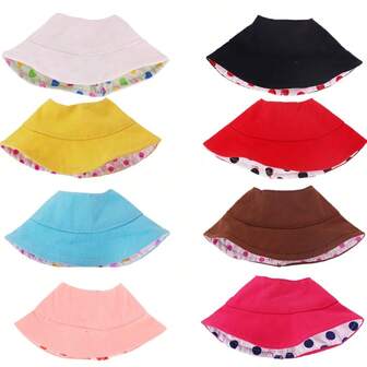 (Hat Only) High-Quality 17cm Laabubu Plush Doll Bucket Hat, Plastic Pendant Accessory For Doll Outfit