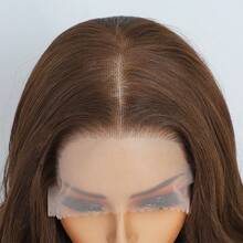 Dark Brown Color 26Inch 13X6 Transparent Lace Front Wig With Baby Hair For Women Body Wave Synthetic Heat-Resistant Wig - Dark Brown - Xem 7