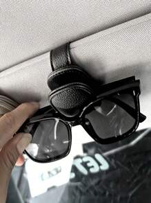 Pair Of Universal Sunshade Glasses]1 Pair Of Universal Car Sunshade Glasses Clips, Automatic Eyewear Frames, Vehicle Interior Accessories, Eyewear Storage StandFor Women Storage Organizer Travel Essentials Back To School