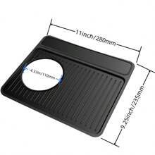 Alfombra para café apta para Breville 870/880, felpudo antideslizante para espresso, estación de compactación para accesorios de máquina de espresso, alfombrilla de silicona, resistente al calor e impermeable, 11 in X 9.25 in, color negro vuelta al colegio