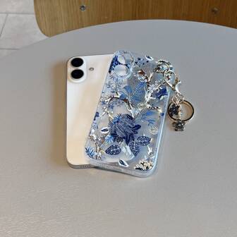 植物 1 件透明 TPU 软边手机壳 + 钥匙扣套装，大号花卉图案手机保护套适用于 7/8/7P/8P/X/XS/XR/XS Max/11/11 Pro/11 Pro Max/12/12 Pro/12 Pro Max/12 Mini/13/13 Pro/13 Pro Max/13 Mini/14/14 Pro/14 Plus/14 Pro Max/15/15 Pro/15 Plus/15 Pro Max/16/16R Pro/16 Plus/16 Pro Max 防水防震防摔防刮