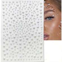 3 件/1 件 3D 人造珍珠贴纸自粘，人造珍珠贴纸发饰 DIY 配件，亚克力多功能发饰，美甲装饰，化妆装饰（1 张共 325 颗人造珍珠），美发工具