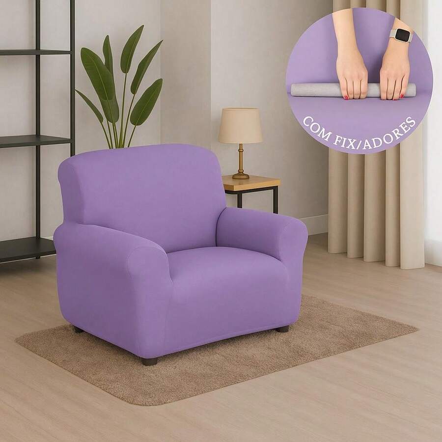 2-Seater Gel Mesh Sofa Cover With Fasteners – Perfect Fit And Comfort - Màu Lilac Tím - Xem 1