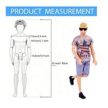 6 件/套 3 件衣服 + 2 只鞋子 + 1 副眼镜，适合 30 厘米娃娃，儿童节日礼物，装扮配饰（不含娃娃）