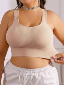 Plus Size Women Sports Bra With Lift, Shock Absorber, Seamless, Wireless, Breathable, Comfort