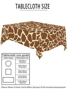 1 khăn trải bàn in họa tiết động vật - Họa tiết báo/hổ/ngựa vằn/hươu cao cổ, khăn trải bàn polyester nhiều kích cỡ, thích hợp cho trang trí sở thú/sinh nhật, tiết lộ giới tính, đám cưới và dã ngoại ngoài trời - Nhiều màu - Xem 19