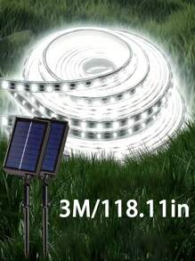 Outdoor Solar LED Lichtstreifen, dekorative Gartenbeleuchtung, wasserdichte Seilbeleuchtung, geeignet für Gärten, Parks, Wohngebiete, Höfe, Veranden, Pavillons, Weihnachten, Durchgänge, Häuser, Innenhöfe, Sonnenschutz, Dachtraufen Dekoration, Märchengärten, Heimdekoration, Weihnachtsdekorationen, 1200mAh