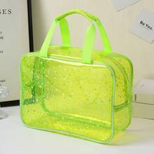 1 szt. Holograficzna Gwiaździsta Wodoodporna Kosmetyczka, Duża Pojemność Przenośna Kosmetyczka, Wysokiej Jakości Organizer Podróżny