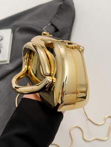 女士优雅迷你花朵形链条斜挎包，金属 Y2K 风格主题派对单肩包，时尚新颖造型包包，多功能小型手机钥匙零钱包，便携式户外旅行度假化妆包 - 彩色 - 查看 8